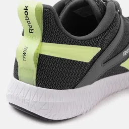 Reebok Men Charcoal Grey & Green Tywin Woven Design Memory Foam Training Shoes image 4