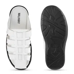 WALKWAY by Metro Men White Synthetic Fisherman Sandals image 3
