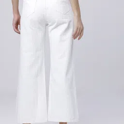 Tokyo Talkies Women White Flared Mid-Rise Clean Look Jeans image 5