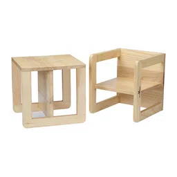 Utopia Choice Kids Bige 4-in-1 Wooden Petit Cube Chair image 2