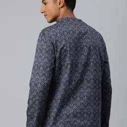 Manthan Men Ethnic Motifs Printed Satin Kurta image 3