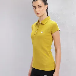 HRX by Hrithik Roshan Solid Polo Collar T-shirt image 5