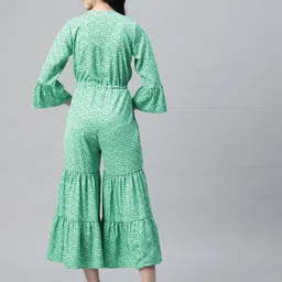 Cottinfab Printed Flared Leg Basic Jumpsuit image 2