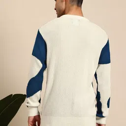 Mast & Harbour Men Self Design Acrylic Pullover image 5