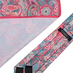 Tossido Men Pink & Green Printed Accessory Gift Set image 4