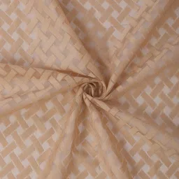 HOSTA HOMES Brown & Cream-Coloured Geometric Long Door Curtain image 3