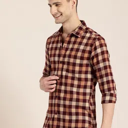 HERE&NOW Men Slim Fit Buffalo Checks Opaque Checked Casual Shirt image 2