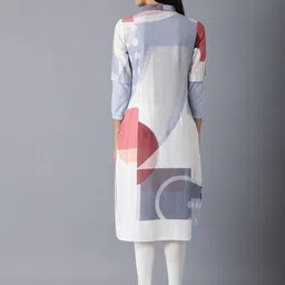 W Women Blue Printed Kurta image 2