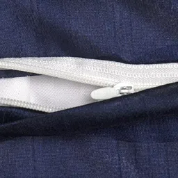 Alina decor Navy Blue & Gold-Toned Set of 2 Embellished Square Cushion Covers image 5