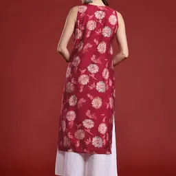 Anouk Floral Printed Straight Kurta image 5