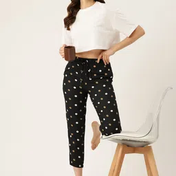 ETC Polka Dots Printed Pure Cotton Lounge Pants image 5