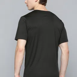 Reebok Men Black Workout Poly Graphic SS T-shirt image 3
