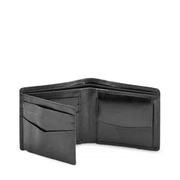 CALFNERO Men Black Solid Leather Two Fold Wallet image 2