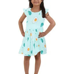 Kids On Board Green Avocado Print A-Line Dress-image-20