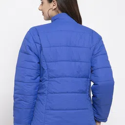 VOXATI Women Blue Solid Padded Jacket image 5