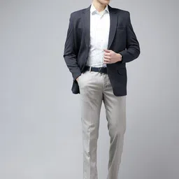 Arrow Men Hudson Tailored Fit Textured Formal Trousers image 3