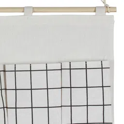 Cortina White & Black Checked Multi-Utility Fabric Organiser image 3