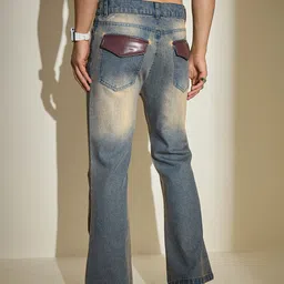 FUGAZEE Men Cotton Flared Mildly Distressed Jeans image 2