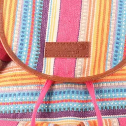 ASTRID Women Pink Striped Backpack image 2