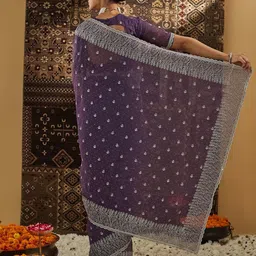 kasee Floral Zari Silk Blend Saree image 4