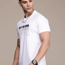 FCUK Men Typography Printed Pure Cotton Bio Finish T-shirt image 4