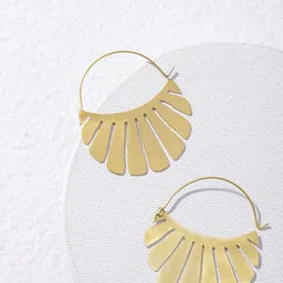 DEEBACO Gold-Toned Geometric Hoop Earrings-picture-18