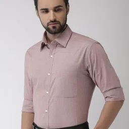 Raymond Men Brown Slim Fit Solid Formal Shirt image 2