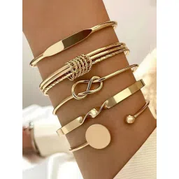 Jewels Galaxy Women Gold Plated Charm Cuff image 1