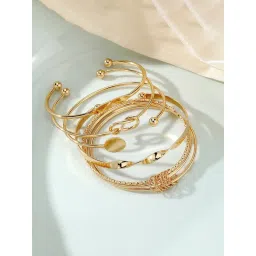 Jewels Galaxy Women Gold Plated Charm Cuff image 3