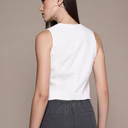 MANGO Pure Linen Single-Breasted Waistcoat image 2