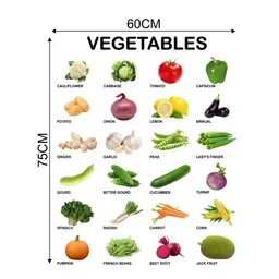 rawpockets Multicoloured Vegetables Names Wall Stickers image 3