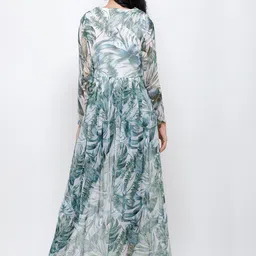 Cation Women White Tropical Print Maxi Top image 2