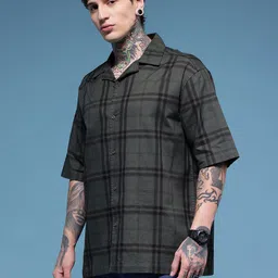 HERE&NOW Men Checked Casual Shirt image 5