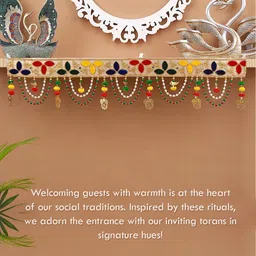 TIED RIBBONS Orange Textured Wall Hanging image 5