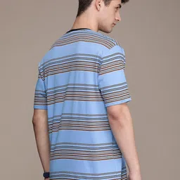 Moda Rapido Men Striped Pure Cotton T-shirt image 4