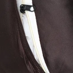 BELLA TRUE Brown & Gold-Toned Set of 5 Checked Square Cushion Covers image 3