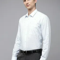 Arrow Manhattan Slim Fit Opaque Printed Pure Cotton Formal Shirt image 3