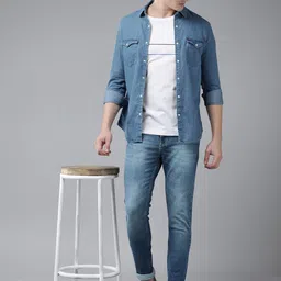 SPYKAR Men Slim Fit Low-Rise Heavy Fade Stretchable Jeans image 3