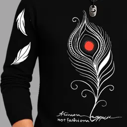 TICOSS Pack Of 2 Graphic Printed Long Sleeves Round Neck Cotton Regular Fit Casual T-shirt image 3