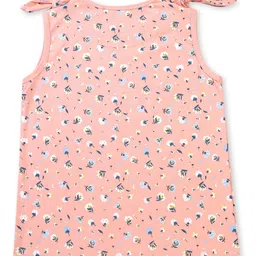 Gini and Jony Girls Floral Printed Tie-Ups Cotton Top image 2