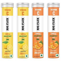 Big Flex Vitamin-C,  20 tablet(s)  Orange & Lemon (Pack of 4) -picture-49