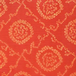 Rani Saahiba Orange Bandhani Poly Chiffon Bandhani Saree image 5