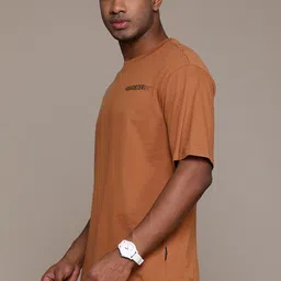 The Roadster Lifestyle Co. Printed Pure Cotton Relaxed Fit T-shirt image 2