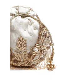 Odette The Very Stylish Beige Potli Bag image 4