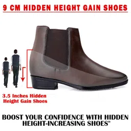 Bxxy Men 9 Cm Hidden Elevator Height Increasing Heeled Formal Chelsea Boots image 5