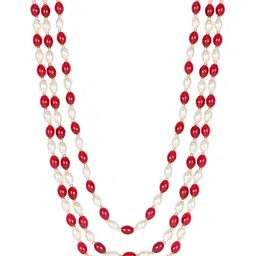 I Jewels Men Gold-Plated Stone Studded & Beaded Layered Necklace image 3