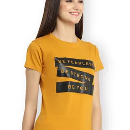 Fabflee Women Multicoloured 3 Printed Extended Sleeves T-shirt image 4