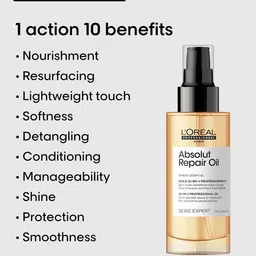LOreal Professionnel Absolut Repair Oil 10-In-1 Multi-Benefit Leave In Hair Serum-90ml image 2