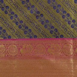 Royal Rajgharana Saree Navy Blue & Gold Floral Zari Silk Blend Celebrity Banarasi Sarees image 5