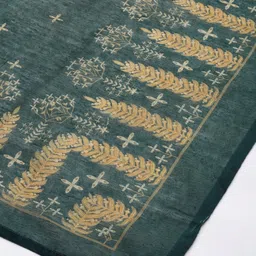 Shaily Green & Beige Silk Blend Unstitched Dress Material image 2